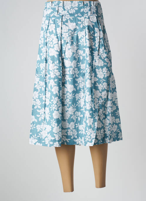 Jupe mi-longue bleu PETITE LUCETTE pour femme
