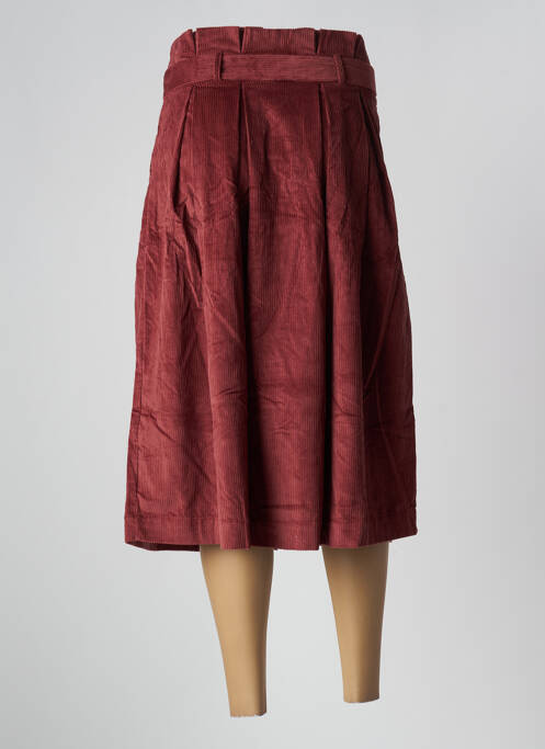 Jupe mi-longue marron PETITE LUCETTE pour femme