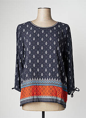 Blouse col rond manches 3/4 gris CECIL femme