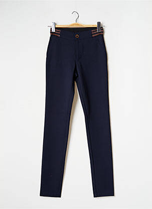 Pantalon slim taille élastique taille normale bleu WALTRON femme