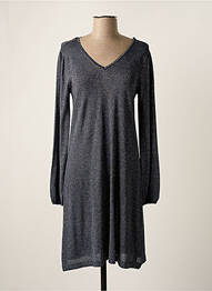 Robe mi-longue manches longues manches longues bleu CREA CONCEPT femme