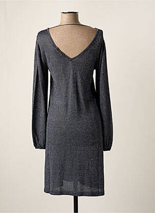 Robe mi-longue manches longues manches longues bleu CREA CONCEPT femme