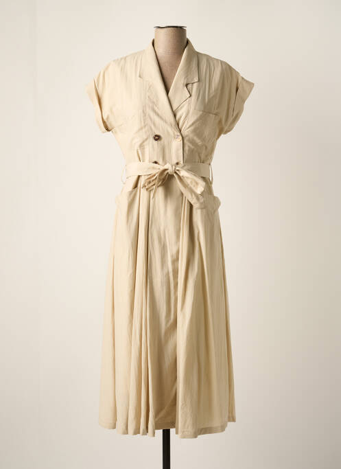 Robe mi-longue beige MOLLY BRACKEN pour femme