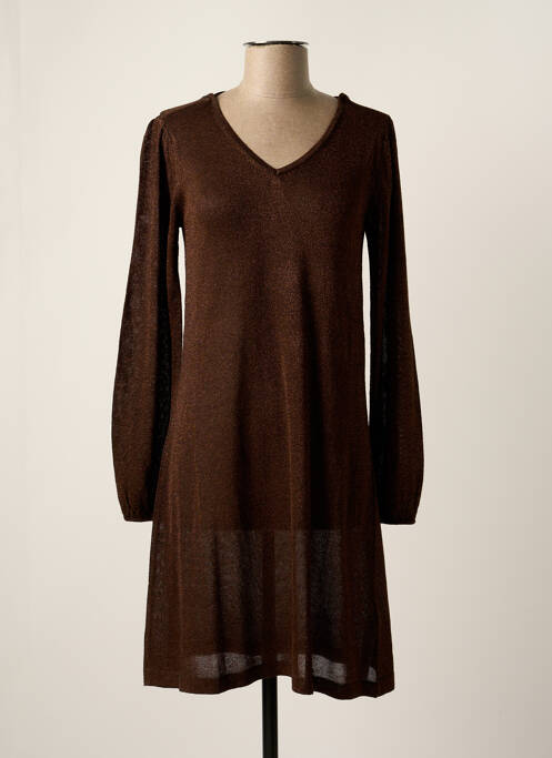 Robe mi-longue marron CREA CONCEPT pour femme