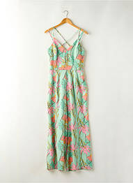 Combi-pantalon coupe fluide sans manche vert MOLLY BRACKEN femme