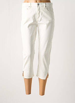 Pantacourt stretch taille normale blanc B.YOUNG femme