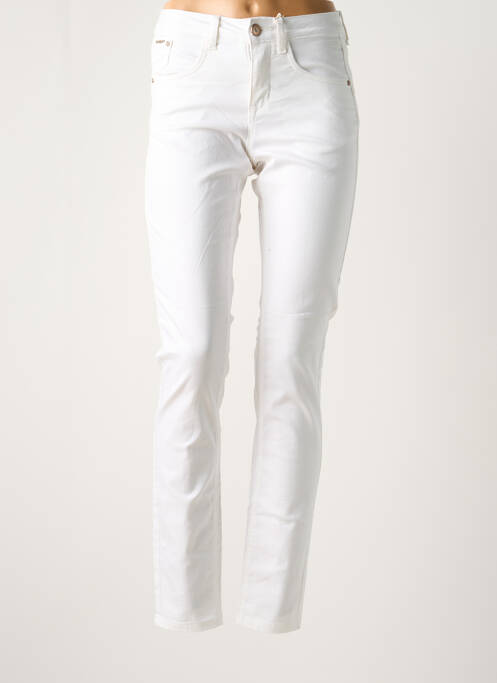 Jeans coupe slim blanc CREAM pour femme