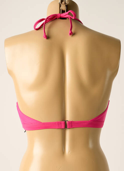 Haut de maillot de bain stretch haut triangles rose MOLLY BRACKEN femme