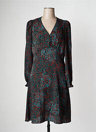 Robe mi-longue coupe fluide manches longues noir MOLLY BRACKEN femme