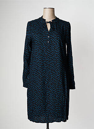 Robe mi-longue manches longues manches longues bleu LOLA ESPELETA femme