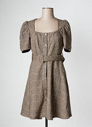 Robe courte manches courtes manches courtes marron MOLLY BRACKEN femme