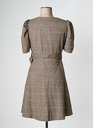 Robe courte manches courtes manches courtes marron MOLLY BRACKEN femme