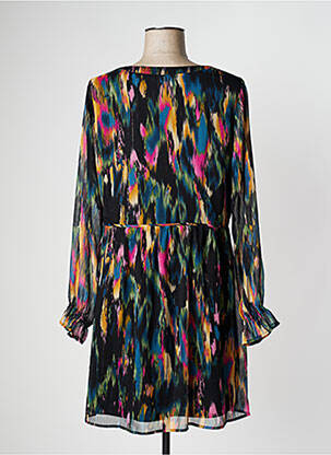 Robe courte coupe fluide manches longues noir LES P'TITES BOMBES femme