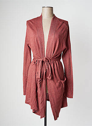 Gilet manches longues stretch rose EVA KAYAN femme