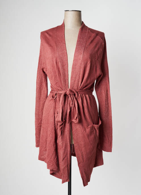 Gilet manches longues stretch rose EVA KAYAN femme