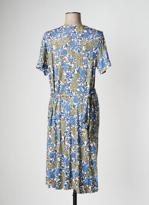Robe mi-longue bleu GEISHA pour femme