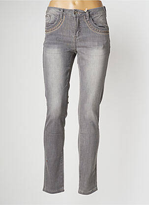Jeans coupe slim stretch taille normale gris CREAM femme
