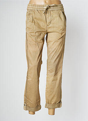 Pantalon 7/8 stretch taille normale beige CREAM femme