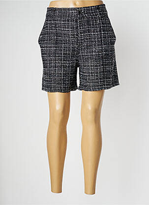 Short fermeture zippée sous rabat boutonné taille haute noir STREET ONE femme