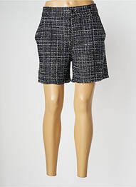 Short fermeture zippée sous rabat boutonné taille haute noir STREET ONE femme