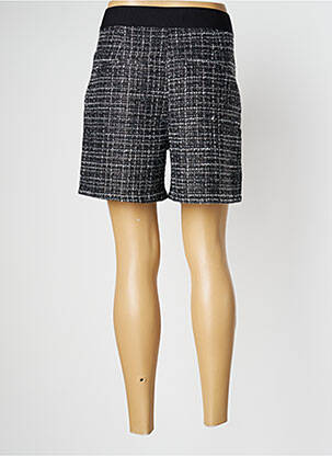 Short fermeture zippée sous rabat boutonné taille haute noir STREET ONE femme