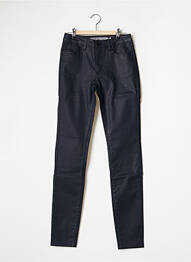 Pantalon slim tissage enduit taille normale bleu GEISHA femme