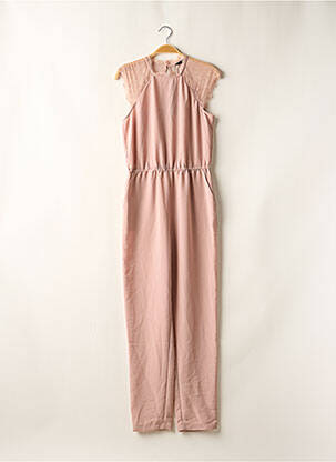 Combi-pantalon tissage crêpe manches courtes rose ONLY femme