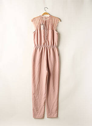 Combi-pantalon tissage crêpe manches courtes rose ONLY femme