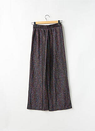 Pantalon large coupe fluide taille haute noir VILA femme