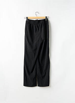 Pantalon droit fermeture zippée sous rabat avec crochet taille haute noir VILA femme