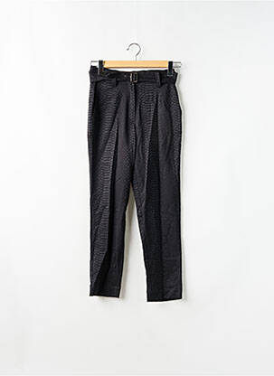 Pantalon droit taille à pinces taille haute noir ASTRID BLACK LABEL femme
