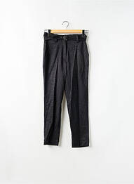 Pantalon droit taille à pinces taille haute noir ASTRID BLACK LABEL femme