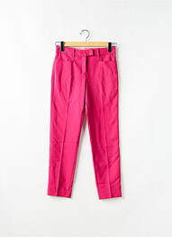 Pantalon chino tissage popeline taille normale rose MANGO femme