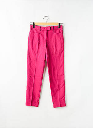 Pantalon chino tissage popeline taille normale rose MANGO femme
