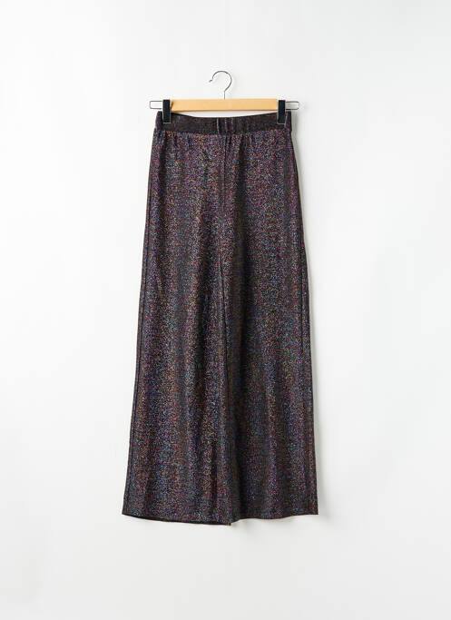 Pantalon large coupe fluide taille haute noir VILA femme