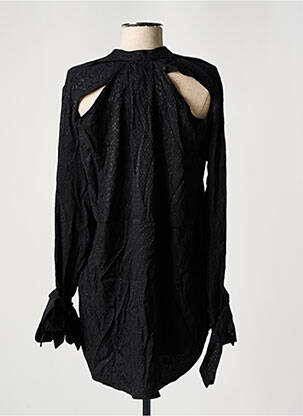 Tunique manches longues fermeture boutonnée sur le devant noir ASTRID BLACK LABEL femme