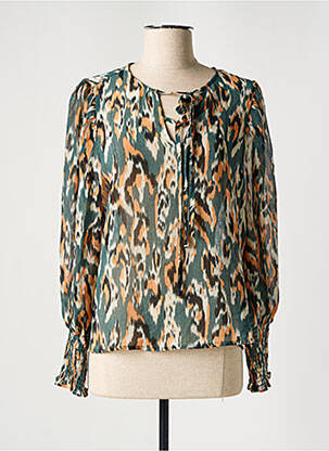 Blouse légère et transparente manches longues vert VILA femme