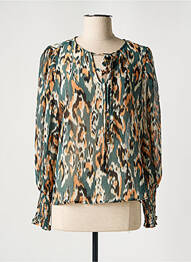 Blouse légère et transparente manches longues vert VILA femme