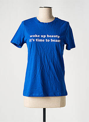 T-shirt coupe droite manches courtes bleu ONLY femme