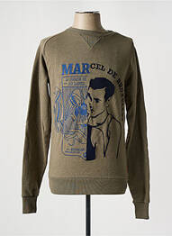Sweat-shirt broderie manches longues vert LE FABULEUX MARCEL DE BRUXELLES homme