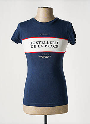 T-shirt coupe cintrée manches courtes bleu CYCLO CLUB MARCEL  homme
