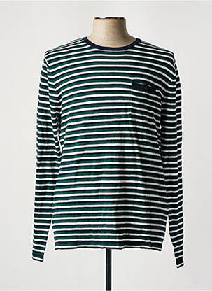 Pull col rond manches longues vert TOM TAILOR homme