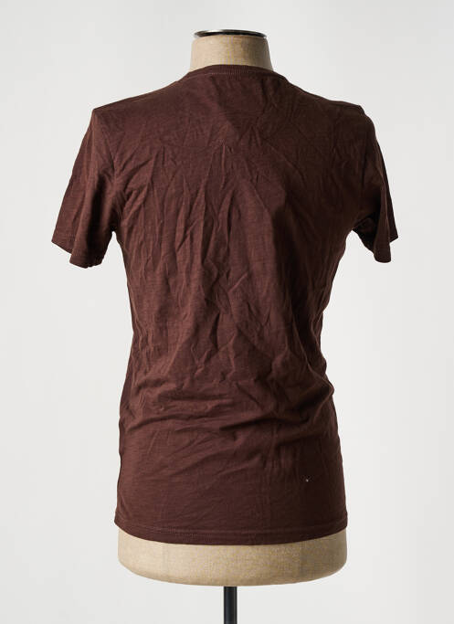 T-shirt coupe droite manches courtes marron PETROL INDUSTRIES homme