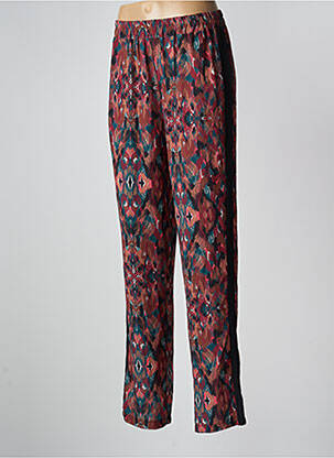 Pantalon droit tissage crêpe taille normale marron DEUX. BY ELINE DE MUNCK femme