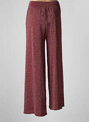 Pantalon large taille haute taille haute rouge MANGO femme
