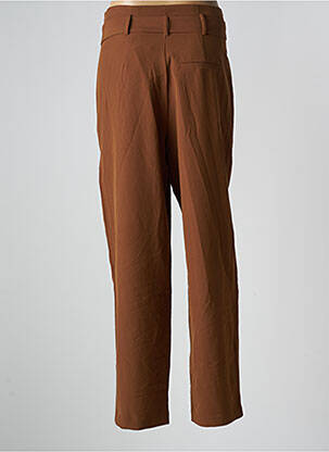 Pantalon droit stretch taille haute marron VERO MODA femme