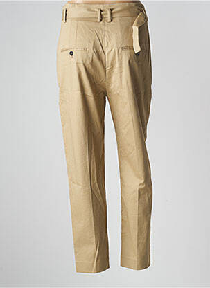 Pantalon droit stretch taille haute beige MANGO femme