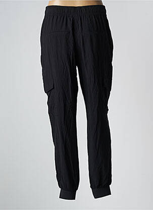 Pantalon droit tissage popeline taille normale noir FRANSA femme