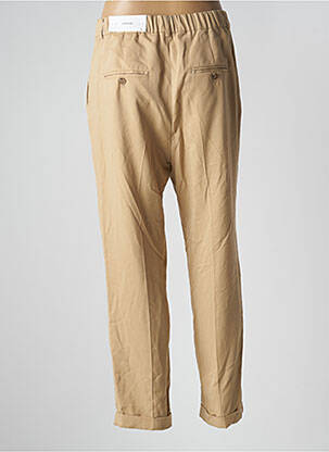 Pantalon droit taille à pinces taille haute beige OPUS femme