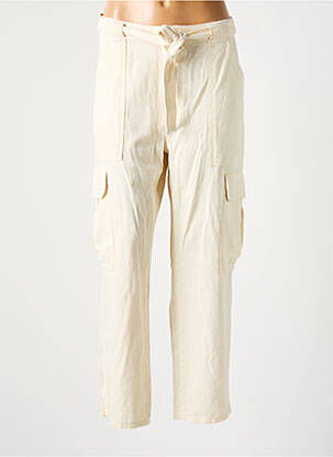 Pantalon cargo coupe droite taille normale beige MANGO femme